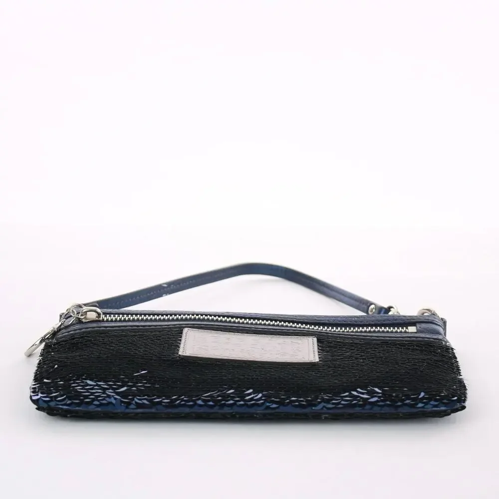 Coach Poppy Y2K Vintage Blue Sequin Wristlet